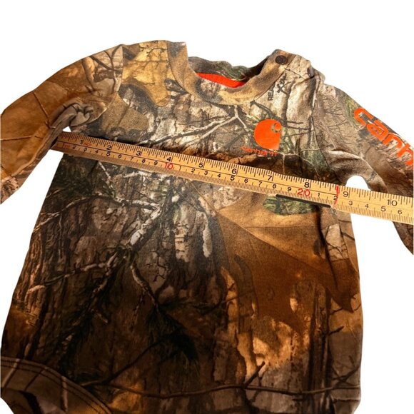 Carhartt Realtree Camo Infant Bodysuit Long Sleeve Hunting Outdoors Baby Clothin - Picture 4 of 11